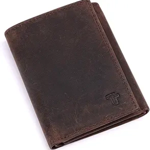 Premium Genuine Leather RFID Blocking Trifold Wallet for Men | 8 Card Capacity