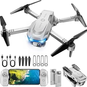 1080P Foldable Drone with Voice Control - Beginner-Friendly Quadcopter with 2 Batteries