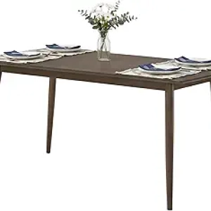 59" Mid Century Modern Dining Table for 4 - Solid Wood Walnut by Alaterre