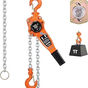 1T Manual Lever Chain Hoist 2200LBS - Heavy Duty G80 Alloy Steel with Dual Pawl Brake