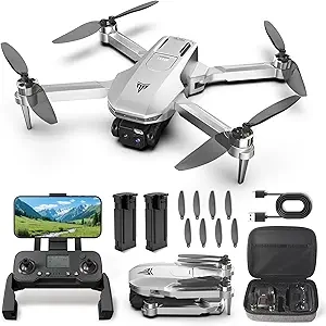 GPS Drone with Dual 2K Camera & 40-Min Flight - No FAA Registration Required