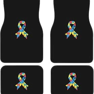 Autism Awareness Car Floor Mats Set of 4 - Universal Fit for SUV, Trucks & Sedans