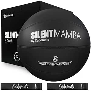 Silent Basketball Size 7 with Resistance Bands - Quiet Indoor Training Ball