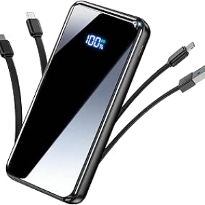 50000mAh Portable Charger with Built-in Cables & 22.5W Fast Charging