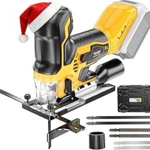 Ecarke Cordless Brushless Jig Saw for DeWalt 20V MAX - 3800RPM, 7-Speed, ±45° Bevel