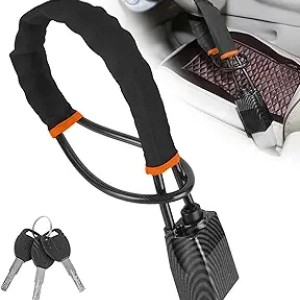2025 Upgraded Steering Wheel Lock Anti-Theft Device - Universal Car Lock with Seatbelt Security & 3 Keys