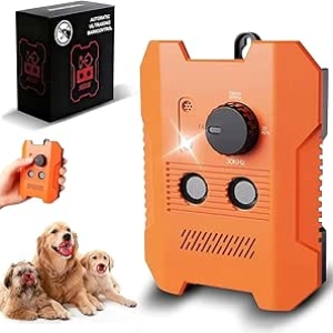 Ultrasonic Dog Bark Deterrent Device - 3 Training Modes, 50Ft Range