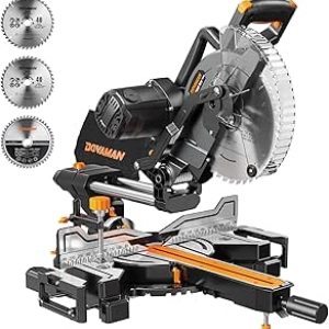 10-Inch Dual Bevel Sliding Miter Saw - 15A Motor, 2-Speed 5000/3200 RPM