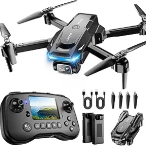 PK01 Foldable Drone with 1080P HD Camera & Built-in Screen Controller - Beginner Friendly