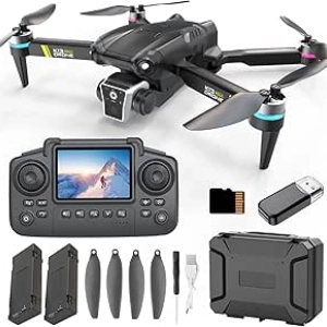 Brushless Beginner Drone with 1080p Camera & Controller Display - No FAA, Under 249g