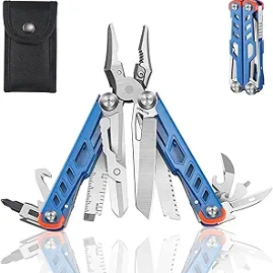 19 in 1 Multitool Pliers with Scissors & Saw - Stainless Steel Survival Gear