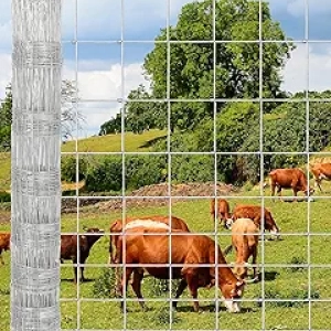 Heavy Duty Wire Fence 5Ft x 328Ft - Galvanized Cattle & Livestock Fencing