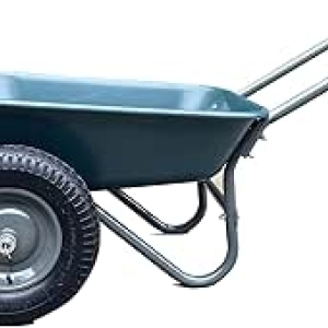 Heavy-Duty Garden Wheelbarrow Cart with Dual Wheels & 600 lb Capacity