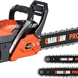62cc Professional Gas Chainsaw 20" & 24" - Anti-Kickback Brake & Quick Start