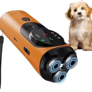 3-in-1 Ultrasonic Dog Bark Deterrent Device - 50ft Range Anti-Barking Tool