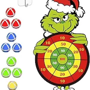 30 inch Christmas Dart Board Game - Safe Sticky Ball Set for Kids & Family Fun