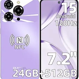 OUKITEL C69 Unlocked Cell Phone - 7.2" 120Hz Display, 24GB RAM, 512GB Storage, Android 15