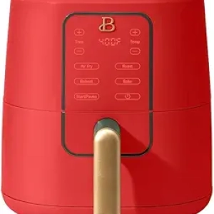 3 Qt Digital Air Fryer with TurboCrisp Technology & Ceramic Nonstick - Tomato Red
