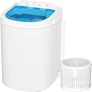 Portable Washing Machine 6.6lbs - Semi-Automatic Washer for Apartments, Dorms & RV