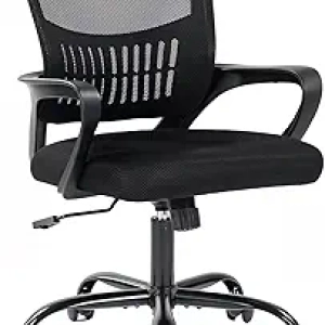 DUMOS Ergonomic Office Chair with Lumbar Support - Mid Back Desk Chair for Home & Conference