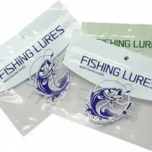 50pcs Waterproof Fishing Bait Bags 6x4" - PE Zipper Storage for Hooks & Lures