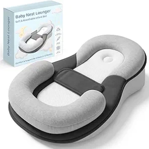 Nursing Pillow & Baby Lounger - Premium Support for Breastfeeding & Bottle Feeding