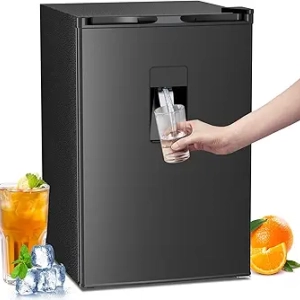Compact 4.4 cu.ft Mini Fridge with Water Dispenser & Reversible Door
