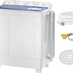 30Lbs Portable Washing Machine - Semi-Automatic Twin Tub Washer & Spin Dryer Combo