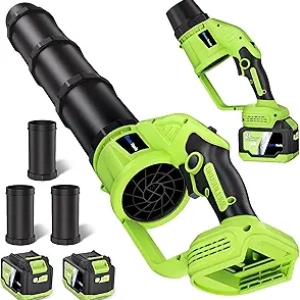 650 CFM Cordless Leaf Blower - Brushless 21V Electric Leaf Blower with 2 Batteries & Charger