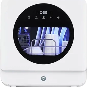 Portable Countertop Dishwasher - Compact Mini Washer, No Installation, 6 Programs