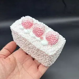 Frozen Butter Strawberry Rice Cake Squishy Toy - Soft Moldable